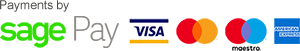 Payments by Sage Pay - Visa, Mastercard, Maestro and American Express cards accepted